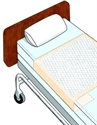 Picture of Sta-Put™ Disposable Underpads Super Absorbent a.k.a. chux with tuck-in wings 36"x70" (Case of 48) (Peach)