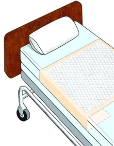 Picture of Sta-Put™ Disposable Underpads aka Chux with tuck-in wings 36" x 70" (Pack of 12) (Peach)(tuckables)