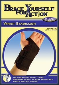 Picture of Brace Yourself for Action Wrist Stabilizer Universal (Left) aka Bell Horn Wrist Brace, Stabilizing Wrist Brace, Wrist Brace Maximum Support