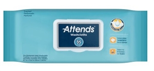 Picture of Attends® Personal Cleansing Washcloths (Case of 12) aka Latex Free Adult Wipes, Attends Washcloths, Attends Wipes