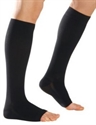 Picture of Microfiber Graduated Compression Stockings 20-30 mmHg (Medium)(Knee-High Open-Toe)(Black) aka Legwear, Socks, Dr. Comfort