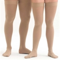 Picture of Microfiber Graduated Compression Stockings 20-30 mmHg (X-Large)(Thigh-High Close-Toe)(Beige) aka Leg Wear, Thigh High Compression Stockings